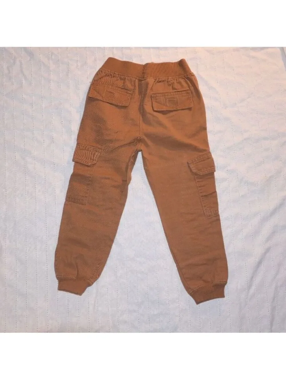 Beverly Hills Polo Club Boys Cargo Jogger Pants Size 5/6 Brown Pull-On Casual